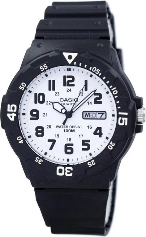 Orë dore për meshkuj CASIO DIVER 100M, e bardhë