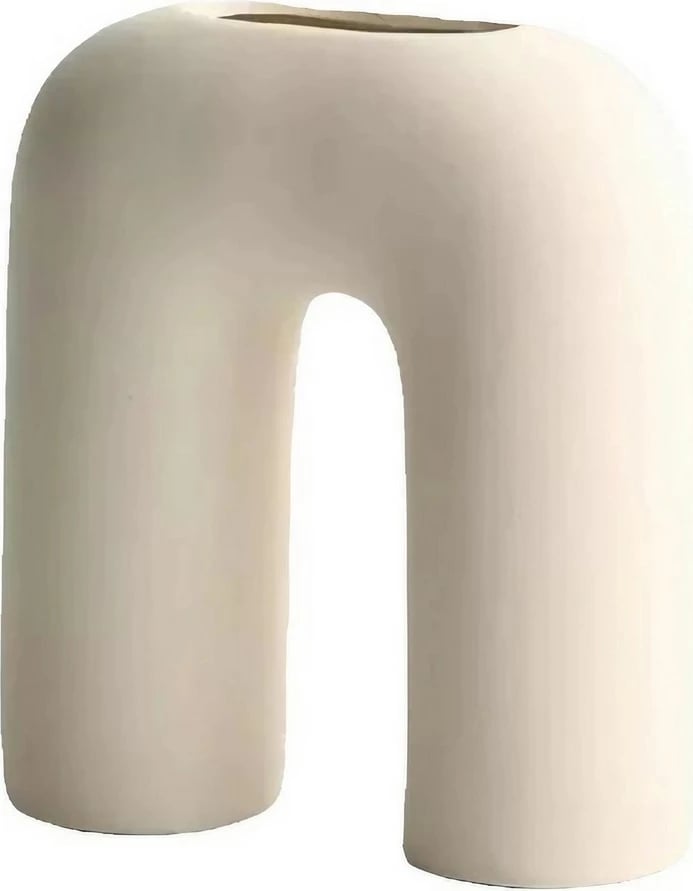 Vazo dekorative, krem, Evila Originals, CY0070, 16x5x20cm