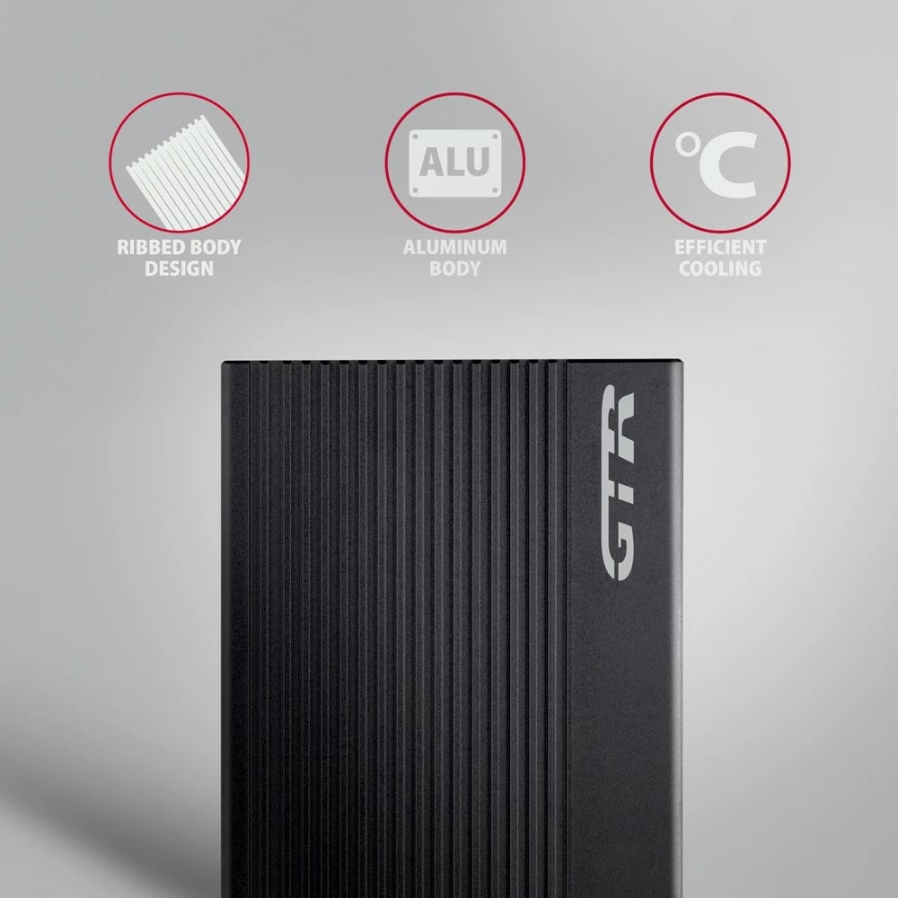 Kasë e jashtme AXAGON EE25-GTR për SSD/HDD 2.5", USB 3.2 Gen 2, e zezë