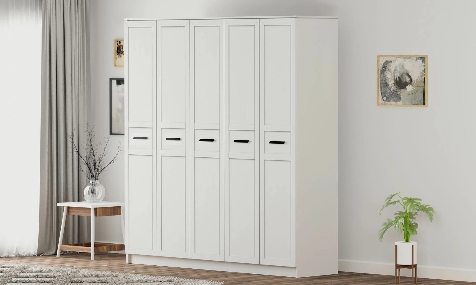 Dollap Skye Decor, ngjyrë e bardhë mat, RB-168-01-004