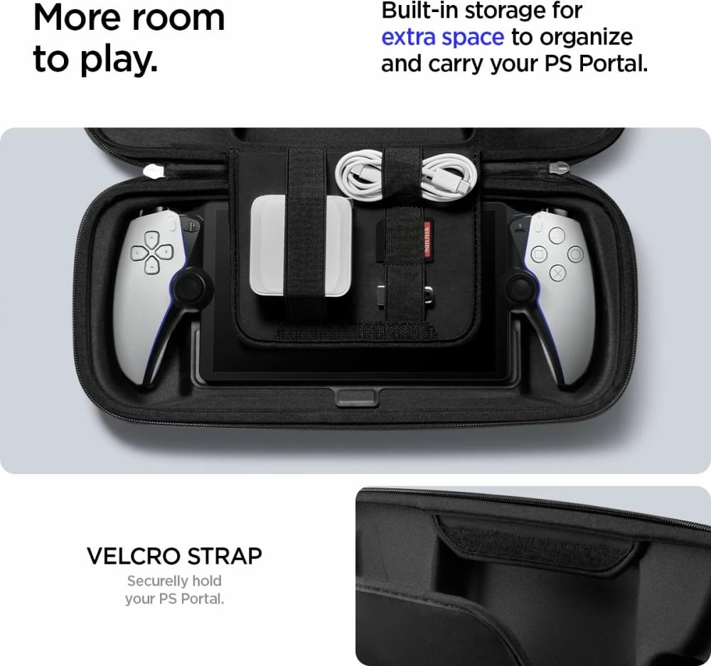 Mbështjellës Spigen Rugged Armor Pro për Sony Playstation Portal, i zi Mbështjellës Spigen Rugged Armor Pro për Sony Playstation Portal, i zi