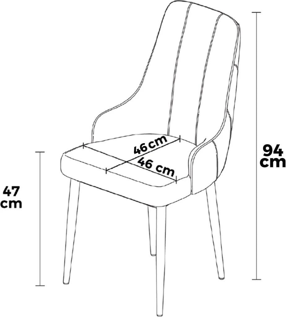 Set karrigesh (2 copë) Hanah Home, Newa, krem, ar