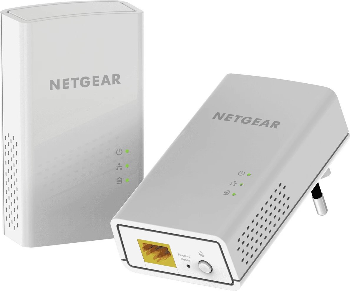 Stacion Powerline me Wi‑Fi, Netgear PLW1000-100PES, deri 1000 Mbps, i bardhë, set