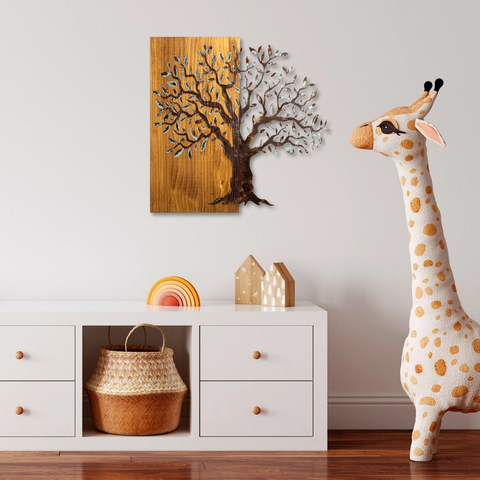 Aksesor dekorativ prej druri për mur, Wallity, Pema misterioze - 371-A