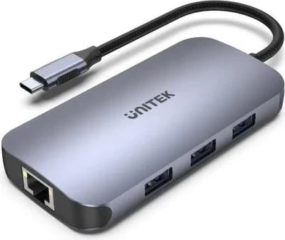 Hub Unitek N9 me USB-C dhe HDMI, gri