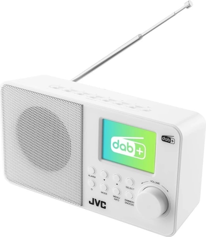 Radio portative JVC RA-E611W-DAB, e bardhë