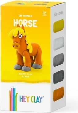 Set modelimi me baltë Hey Clay, Tm Toys, kali, 5 ngjyra