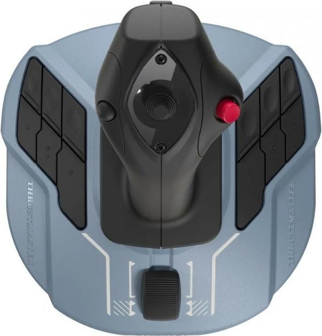 Joystick fluturimi, Thrustmaster TCA Sidestick Airbus Edition 2960844, USB me kabllo, 17 butona, hat 8-drejtimësh, levë throttle me reverse, Black/Blue