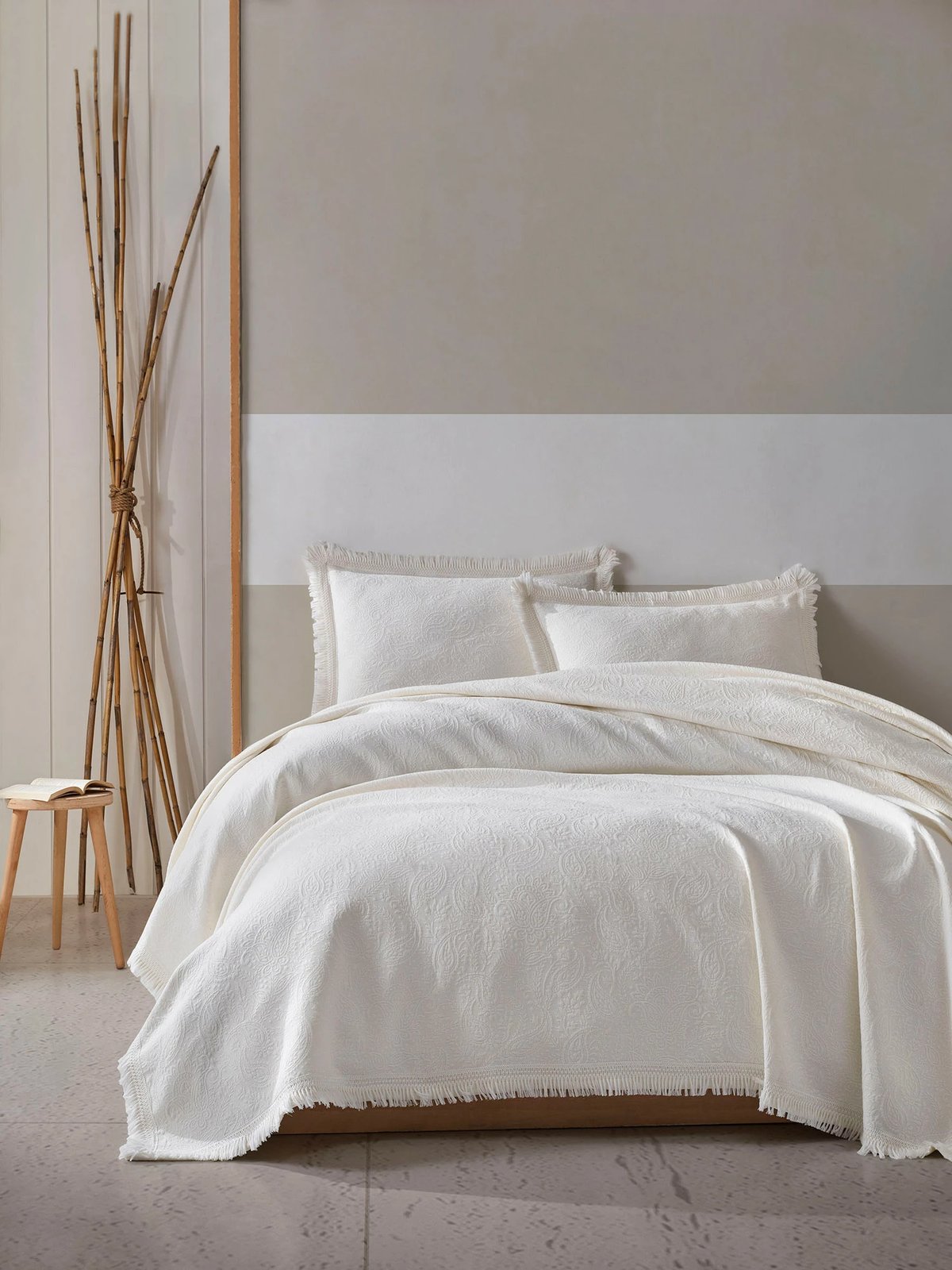 Set piké dopio Grace, ngjyrë krem, L'essentiel