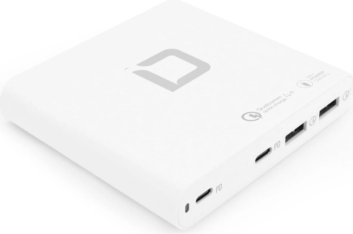 Karikues universal DICOTA Universal Charger PRO 120W, EU/UK, i bardhë