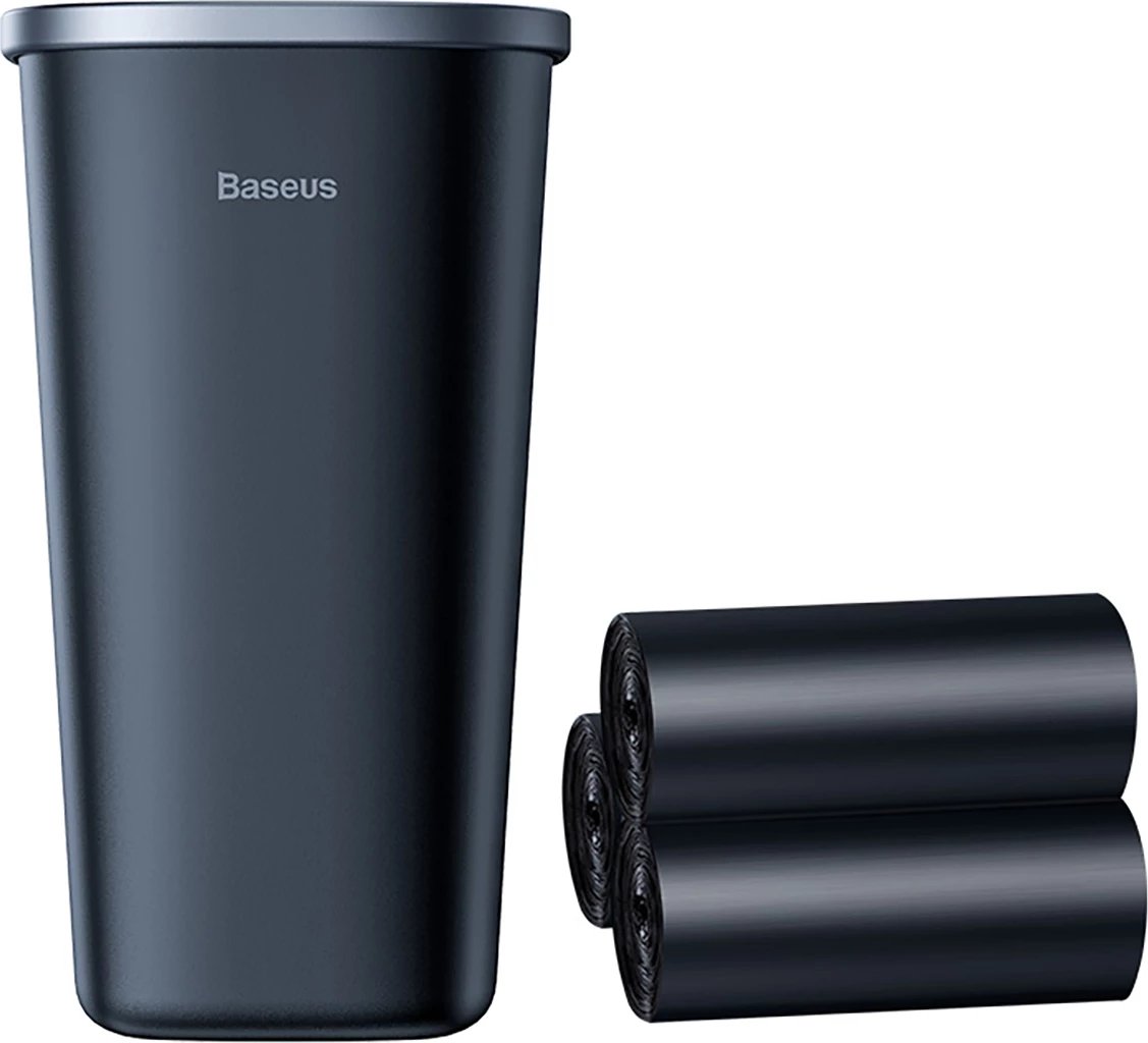 Kosh mbeturinash Baseus CRLJT-A01 për veturë, 800 ml, i zi, me 3 role qese