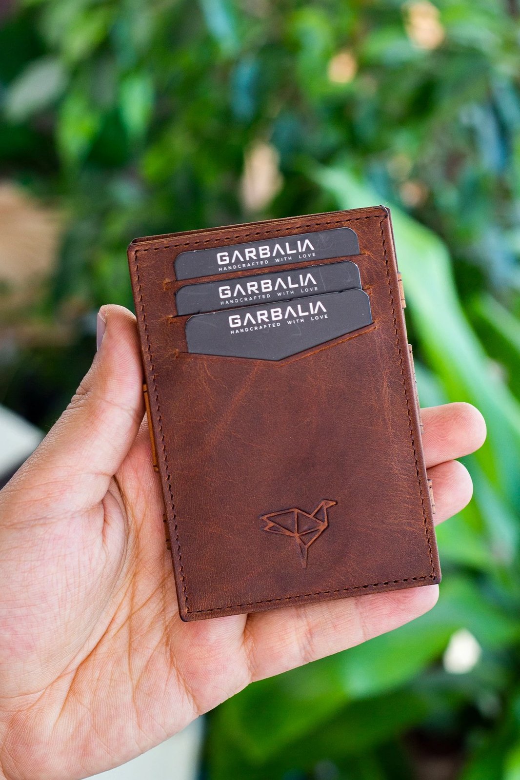 Mbajtës kartelash Zoozie Bags, Magic, lëkurë natyrale, ngjyrë tan