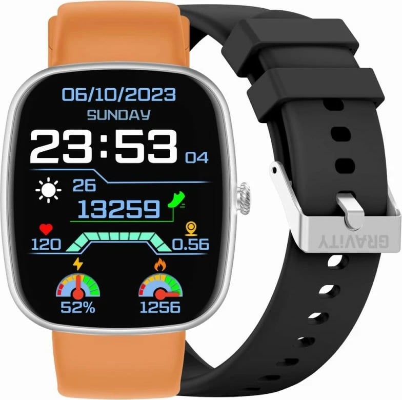 Smartwatch për meshkuj Gravity, portokalli