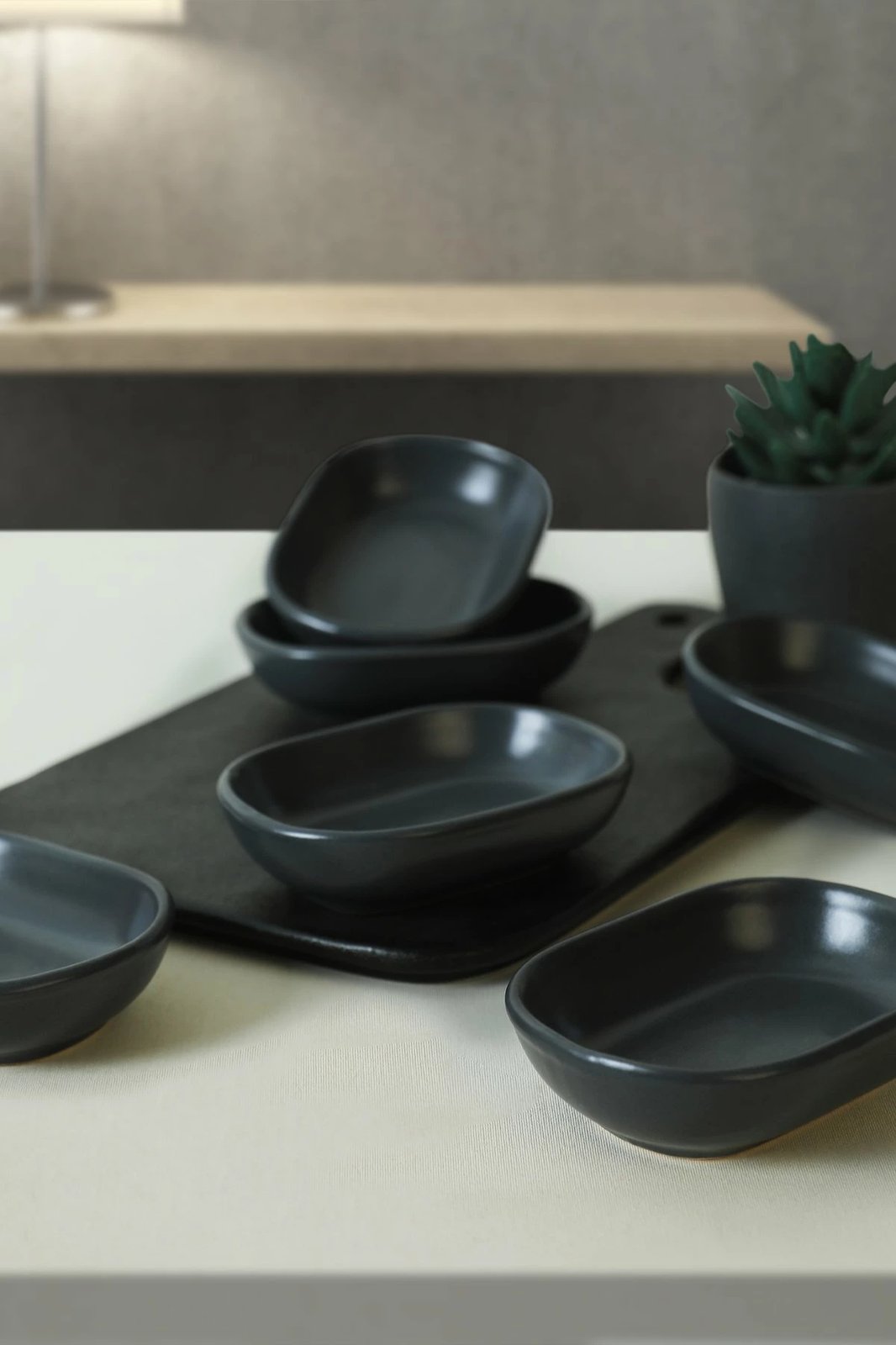 Set pjatash për meze (6 copë), Hermia Concept, ngjyrë gri e errët, X0001612100000000000000000