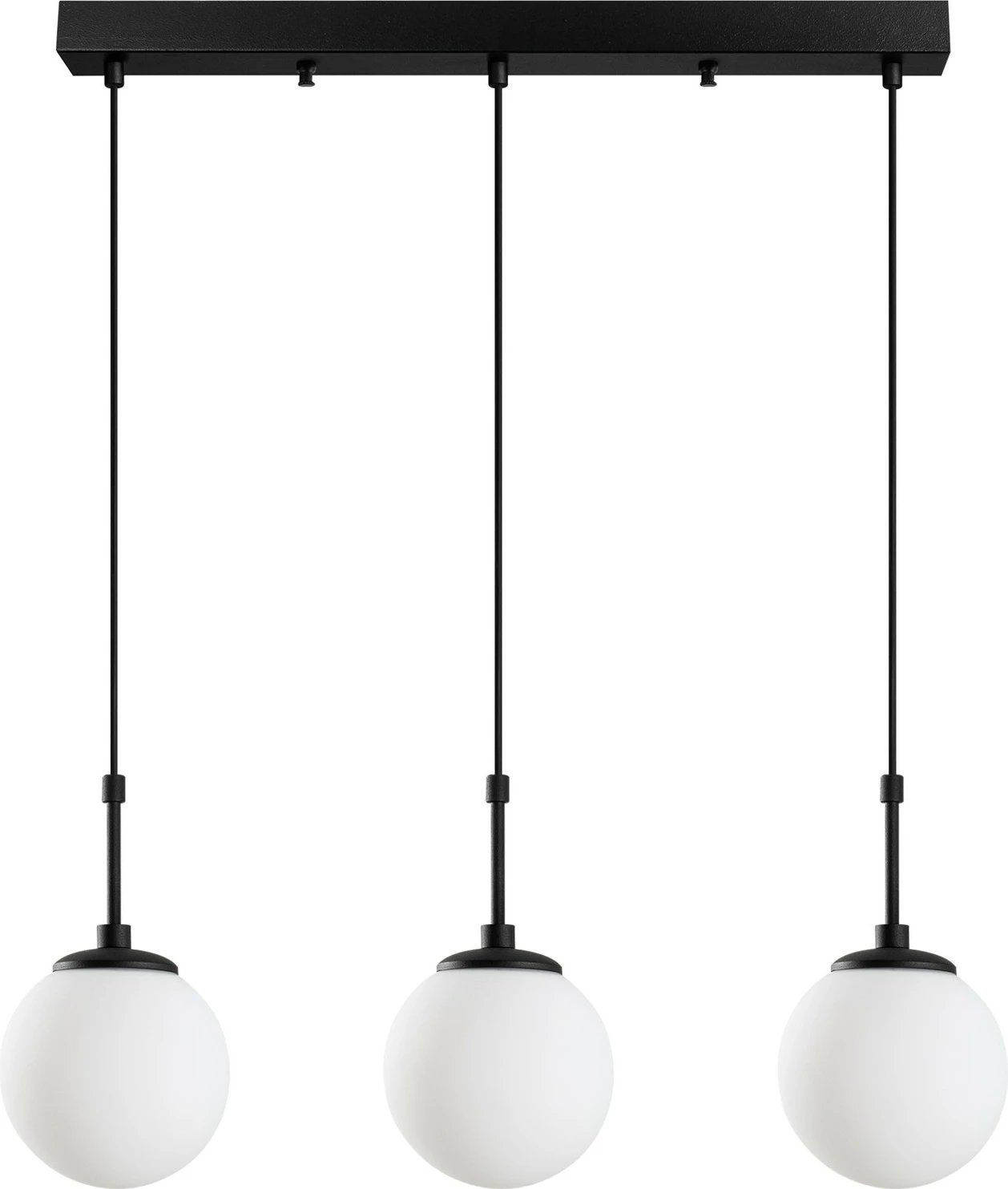 Llambë tavani Opviq Orbital, metalike, e zezë, 65x15x115cm