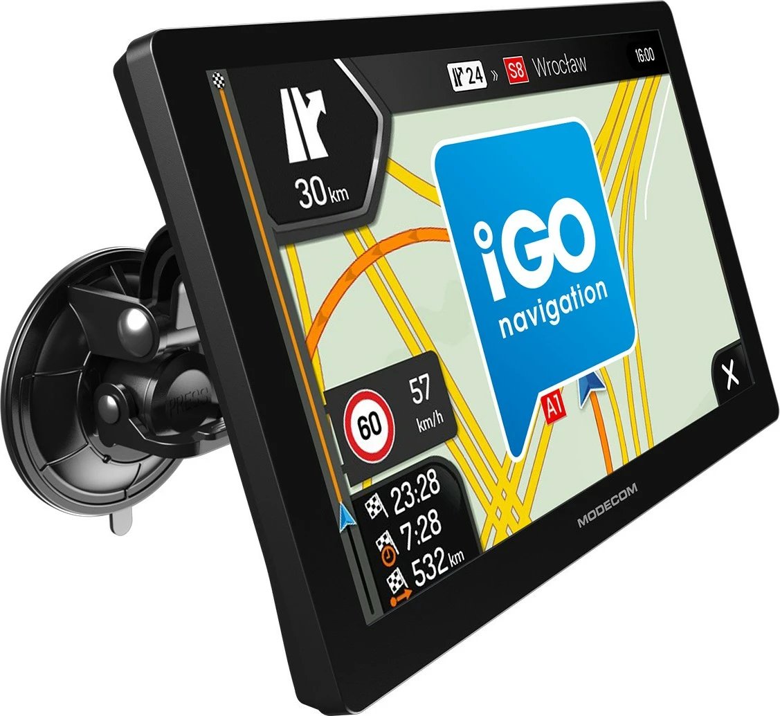 Navigacion GPS, MODECOM FREEWAY CX 9.0, 9", iGO Truck Europe me përditësim 1‑vjeçar, 8GB, 256MB RAM, microSD, USB‑C, Windows CE, bateri 2500 mAh