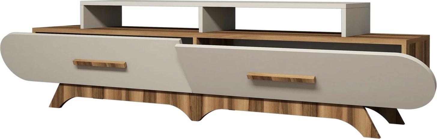 Komodë TV Hanah Home, Flora, ngjyrë arre dhe krem