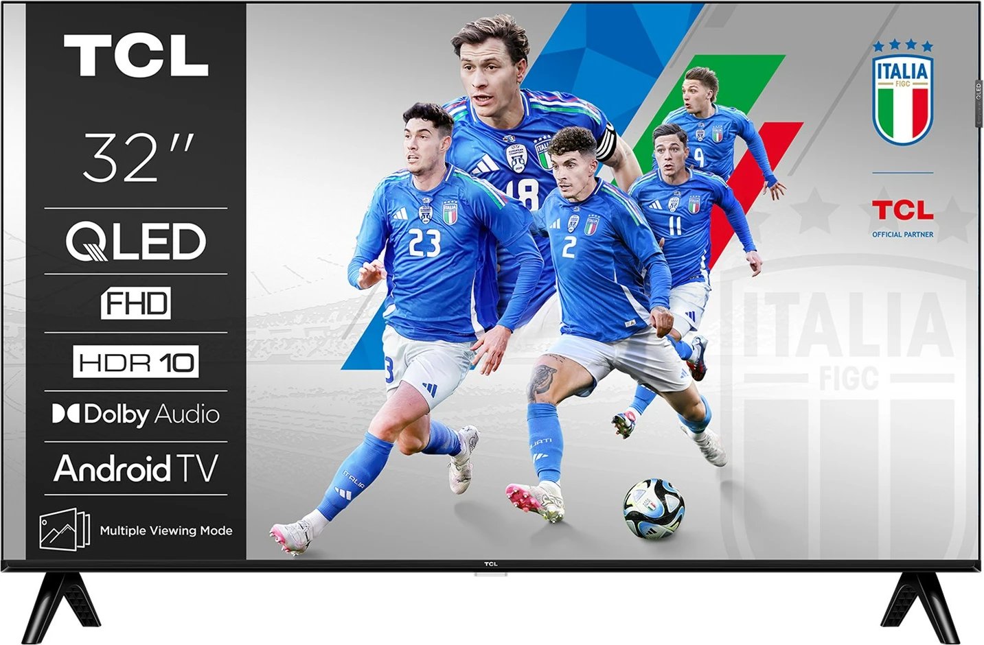 TV Smart TCL 32S59K, 32 inç, QLED, Full HD, Android TV, Metalik