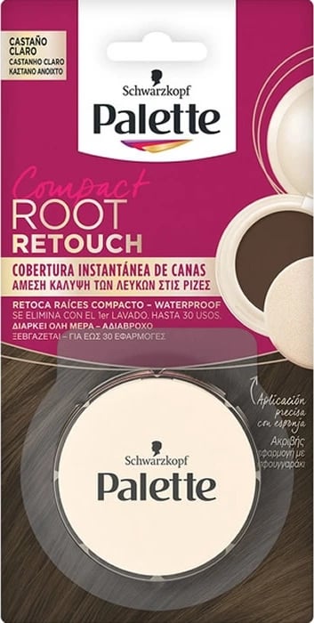 Pudër për rrënjë unisex Schwarzkopf Palette Compact Root Retouch, kafe e çelët
