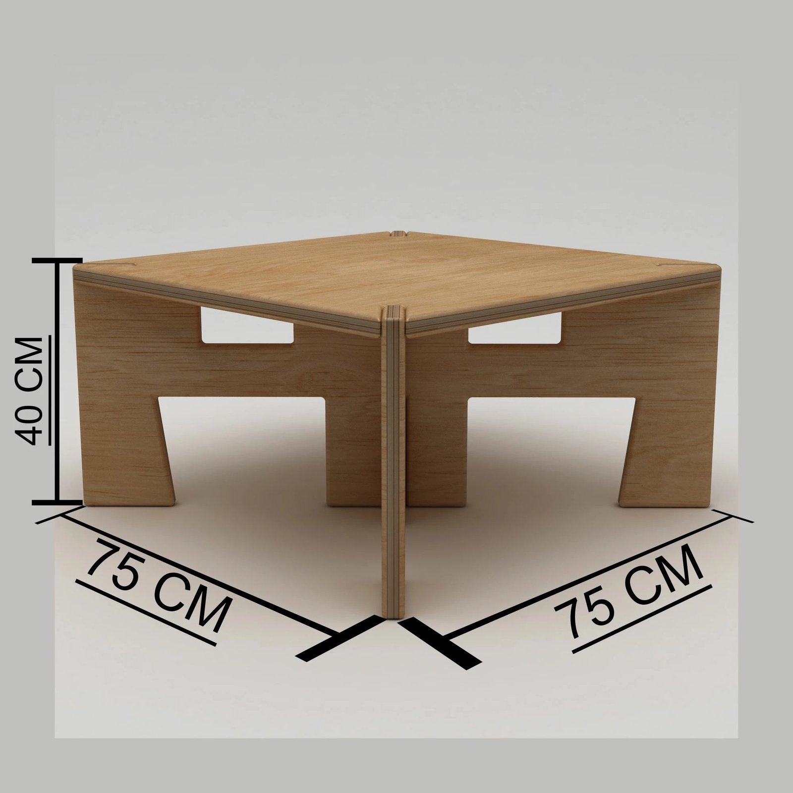 Tavolinë kafeje Skye Decor, dru natyral, Tabula