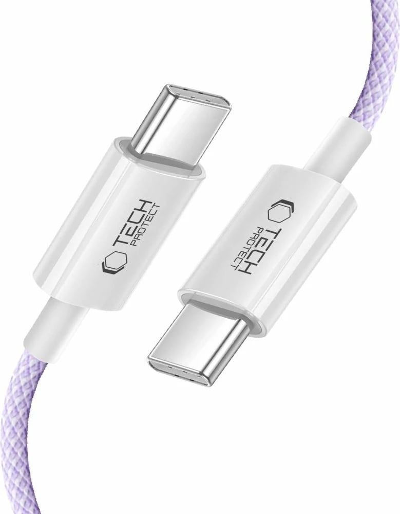 Kabllo USB-C Tech-Protect Ultraboost Lite 1m, 60W/3A, Vjollcë