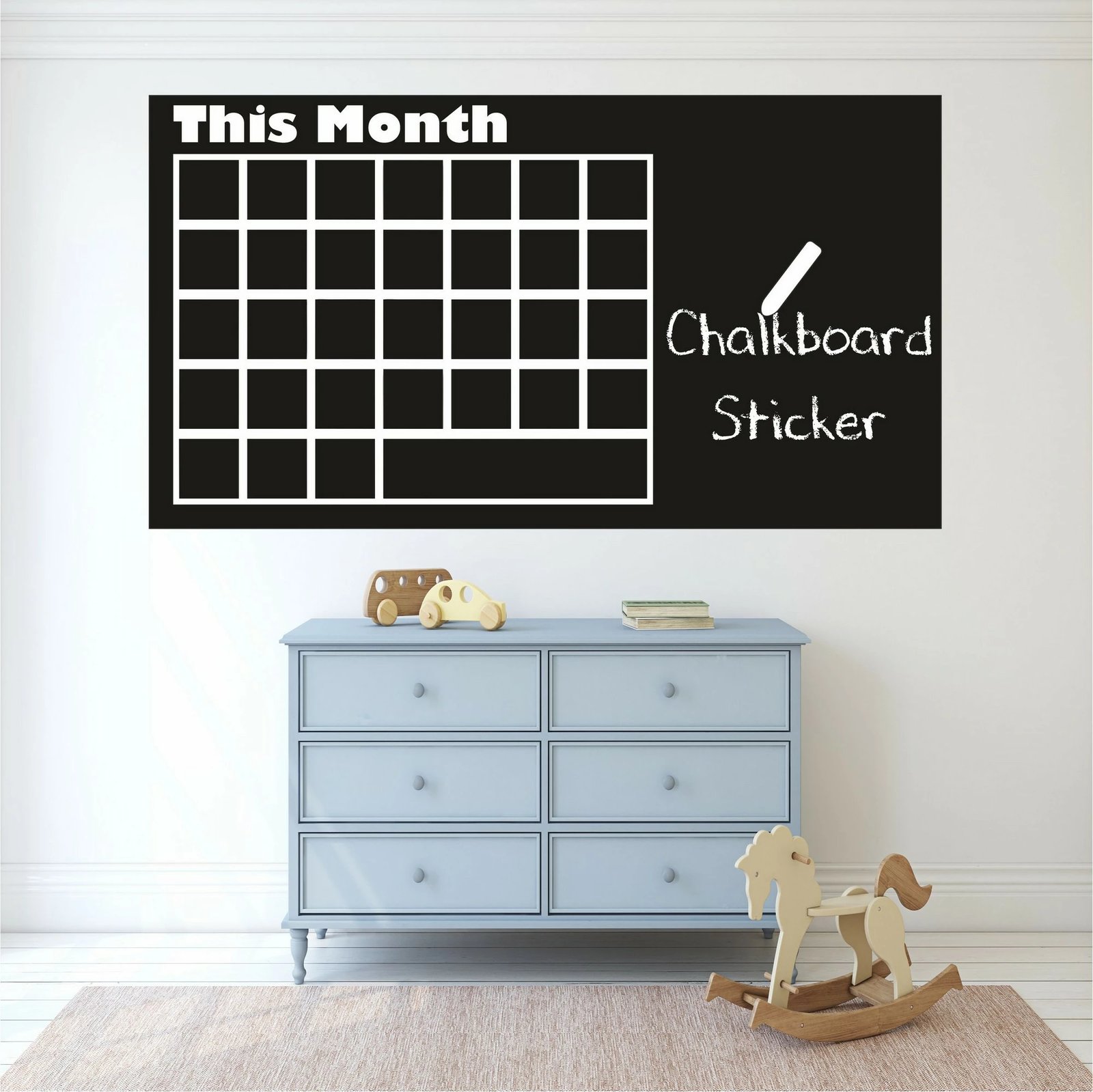 Sticker dekorativ për mur Wallity, MY-00107, ngjyrë e zezë, 100x55cm