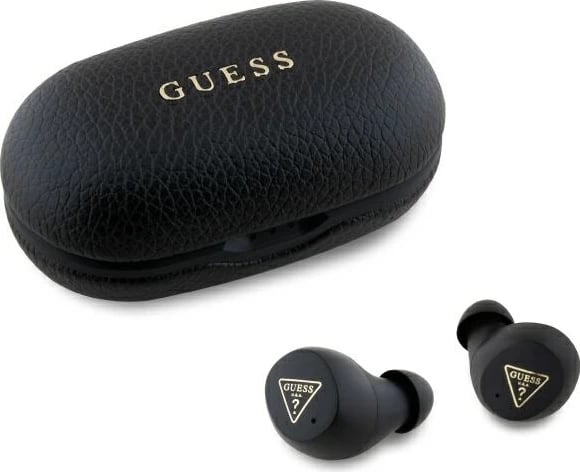 Kufje Guess GUTWSPGTSPSK TWS me dok stacion, Bluetooth 5.3, eko-lëkurë, e zeza Kufje Guess GUTWSPGTSPSK TWS me dok stacion, Bluetooth 5.3, eko-lëkurë, e zeza