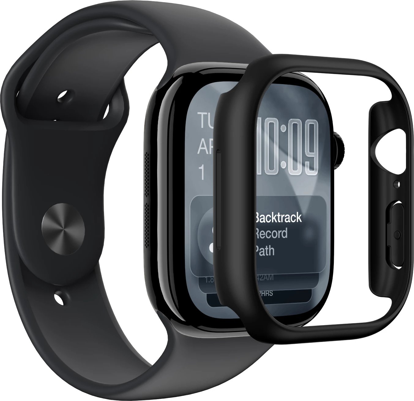 Mbështjellës smartwatch, AmazingThing Minimal, për Apple Watch Series 11 46mm, plastik, i zi