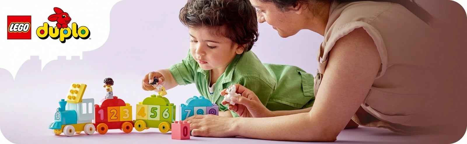 Set lodrash LEGO DUPLO 10954 Treni me numra, shumëngjyrësh, për fëmijë të vegjël