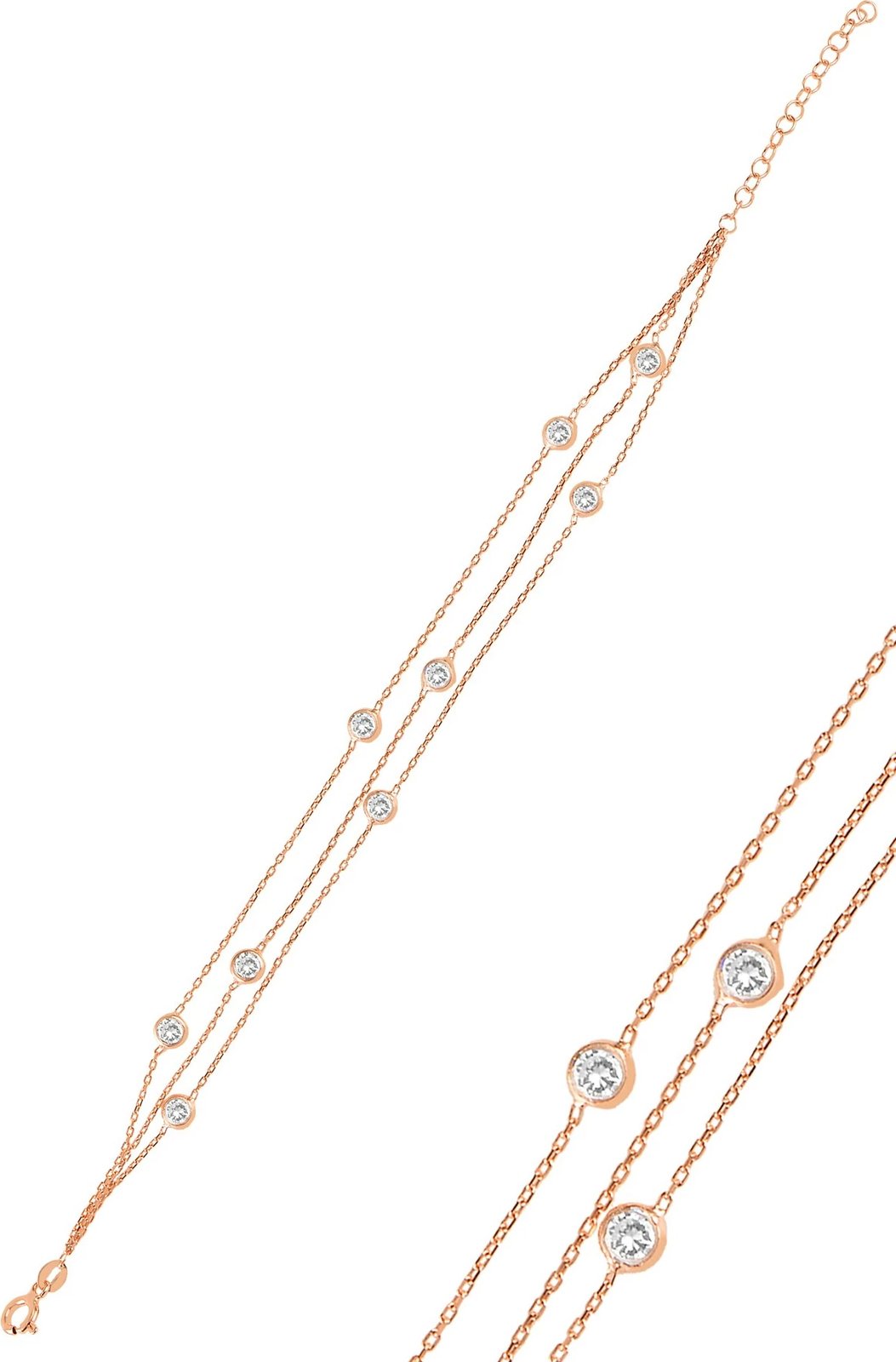 Byzylyk argjendi, ngjyrë rozë ari, Jumeon, 10519ROS