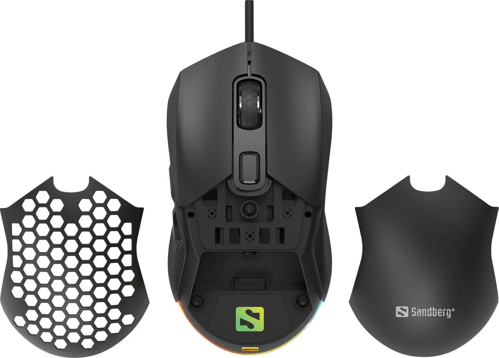 Maus Sandberg FlexCover 6D Gamer, USB Type-A, 12800 DPI, i zi