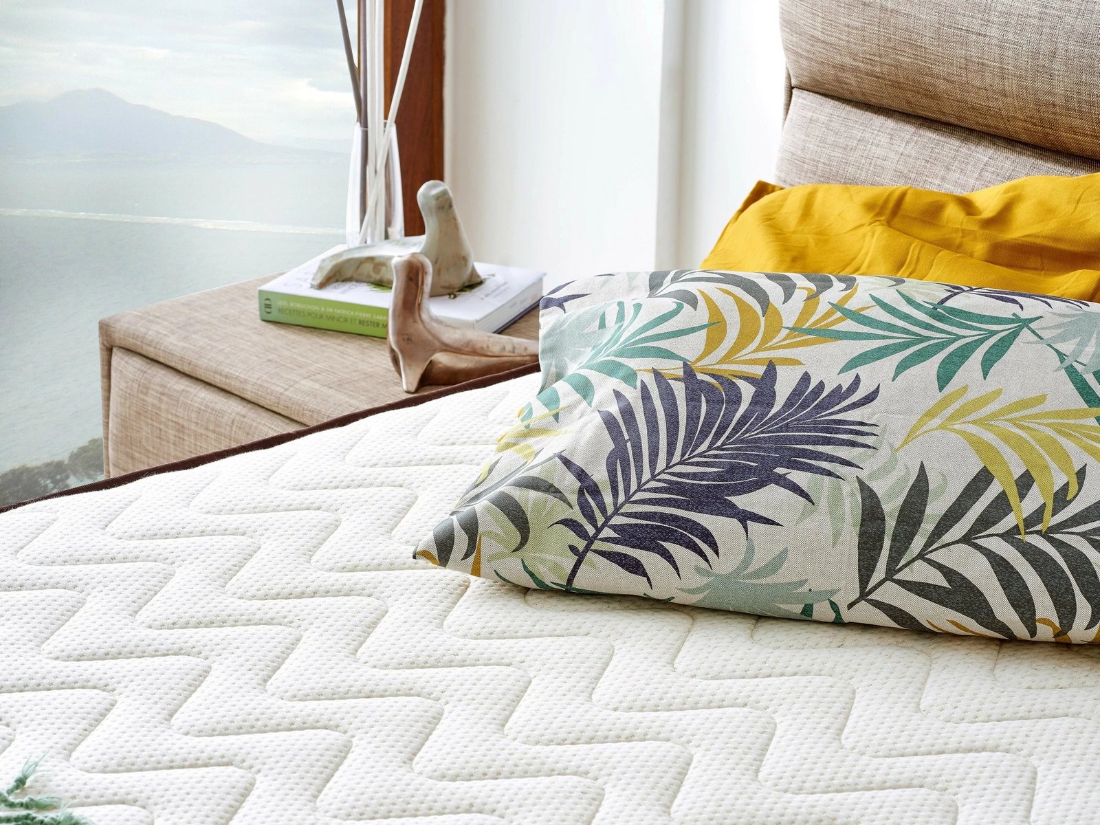 Dyshek memory foam Visco Exclusive, Skye Decor, 100x200 cm, i bardhë/kafe, një copë