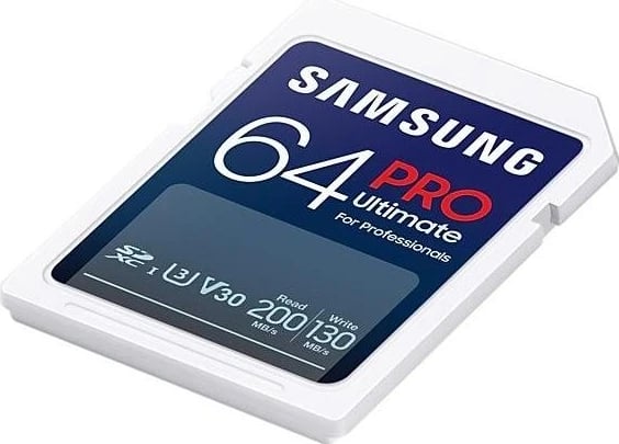 Kartë kujtese Samsung PRO Ultimate SDXC, 64GB, UHS-I U3, me lexues
