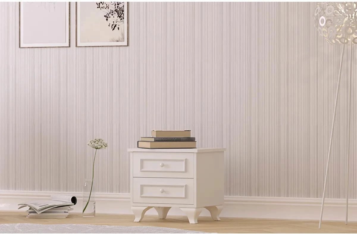 Komodinë nate Skye Decor, RB-186-07, ngjyrë e bardhë mat