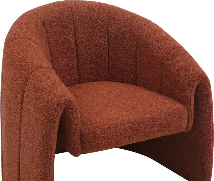 Fotel Fassy, material boucle, ngjyrë pllakë, 80x66x80cm