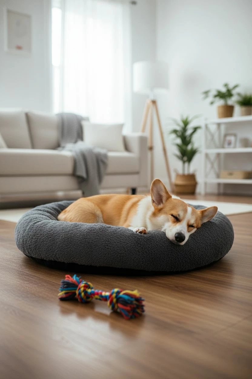 Shtrat për kafshë, Pugalo M, ngjyrë antracit, Paws & Whiskers