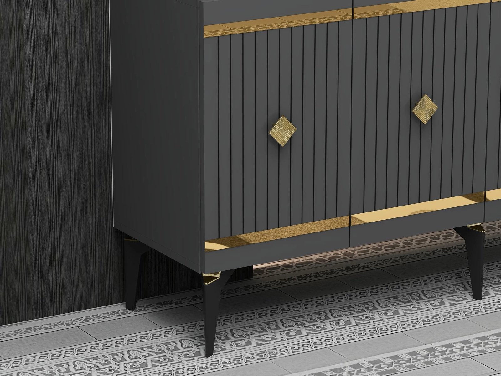 Konsolë Skye Decor, Lenora, antracit, ar