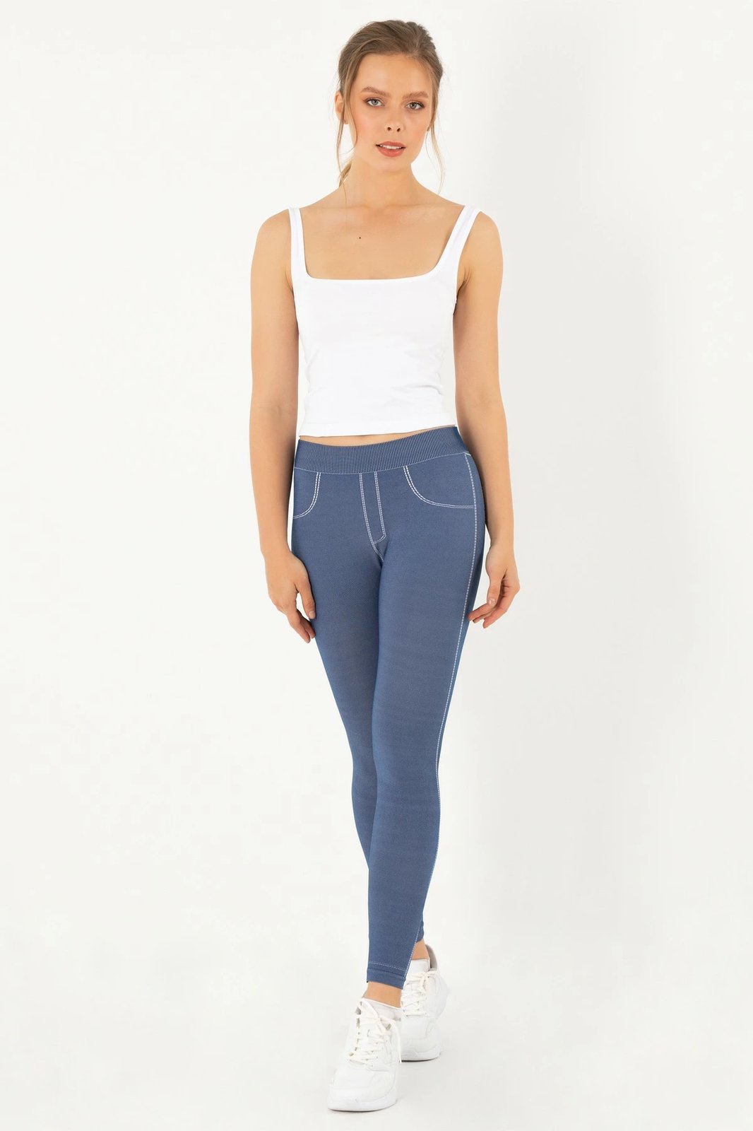 Leggings Jumeon, ngjyrë blu e errët, 230-000504