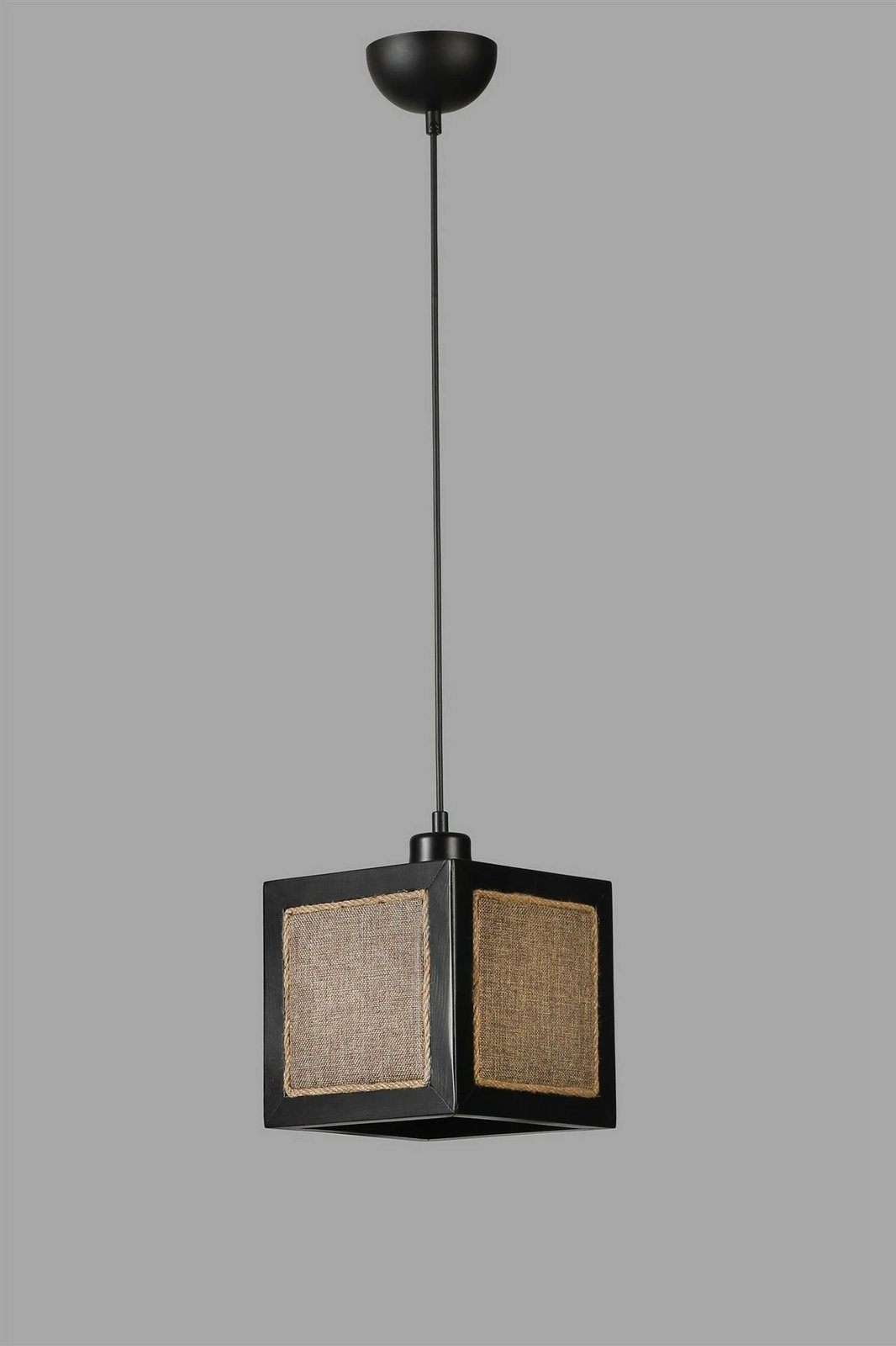 Llambë tavani Opviq, Kumsal, njësh, e zezë, ratan