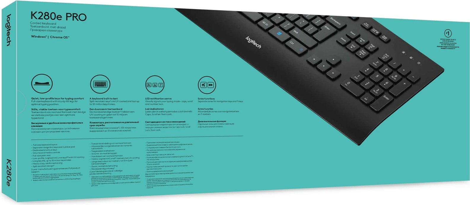 Tastierë Logitech K280e, full-size, me kabllo USB, AZERTY, e zezë