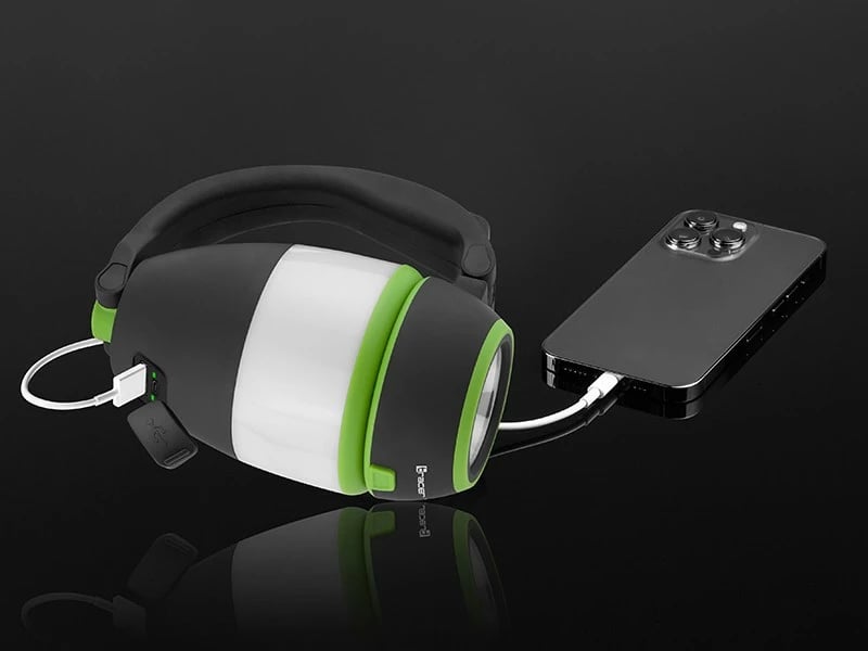 llambë kampingu 3‑në‑1, Tracer, Flex TRAOSW47137, 200 lm, bateri 1500 mAh, kohë pune 6 orë, powerbank, e zezë/jeshile