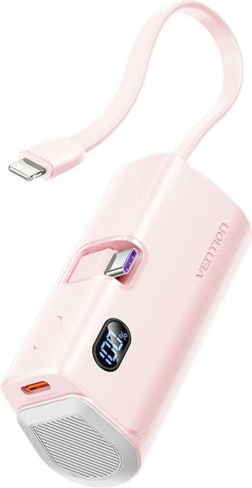 Powerbank Vention FHQP0, 4800mAh, 22.5W, LED display, rozë