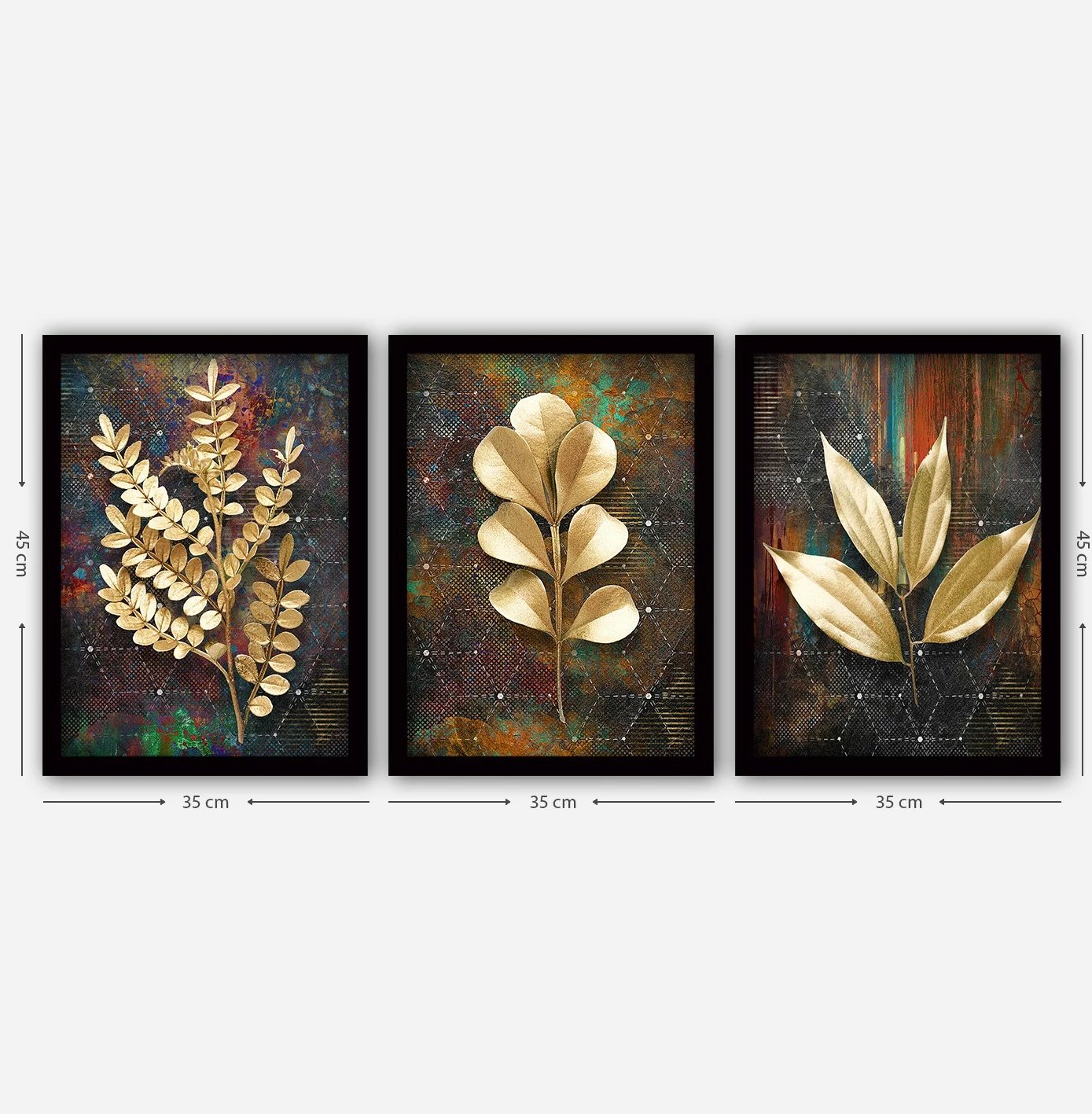 Pikturë dekorative me kornizë, 3 pjesë, Wallity, 3SC27