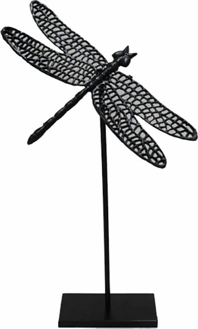 Dekor libellula, formë dragonflaj, alumini, metal i zi, 32x24x55cm Dekor libellula, formë dragonflaj, alumini, metal i zi, 32x24x55cm
