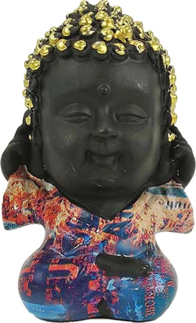 Dekor Budë artistik, shumëngjyrësh, 6x6x10cm, polirezine