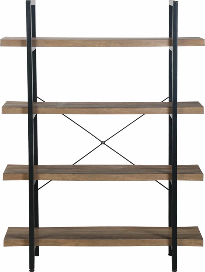 Raft librash Brick-Urban, ngjyrë arre e zezë, 105x32x140