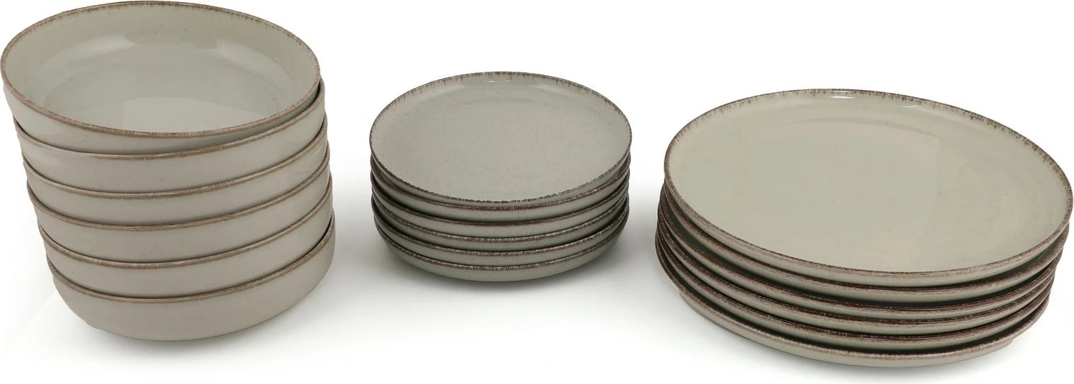 Set pjatash për drekë (18 copë), Hermia, MOD18Y2730P03, ngjyrë e gjelbër