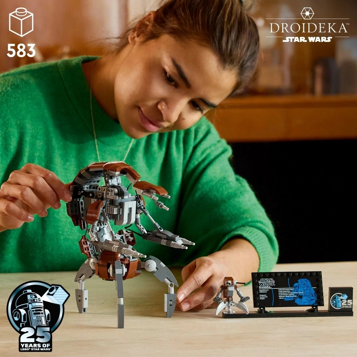 Set LEGO Star Wars Droideka 75381, 583 pjesë, për të rritur, Kafe/Gri