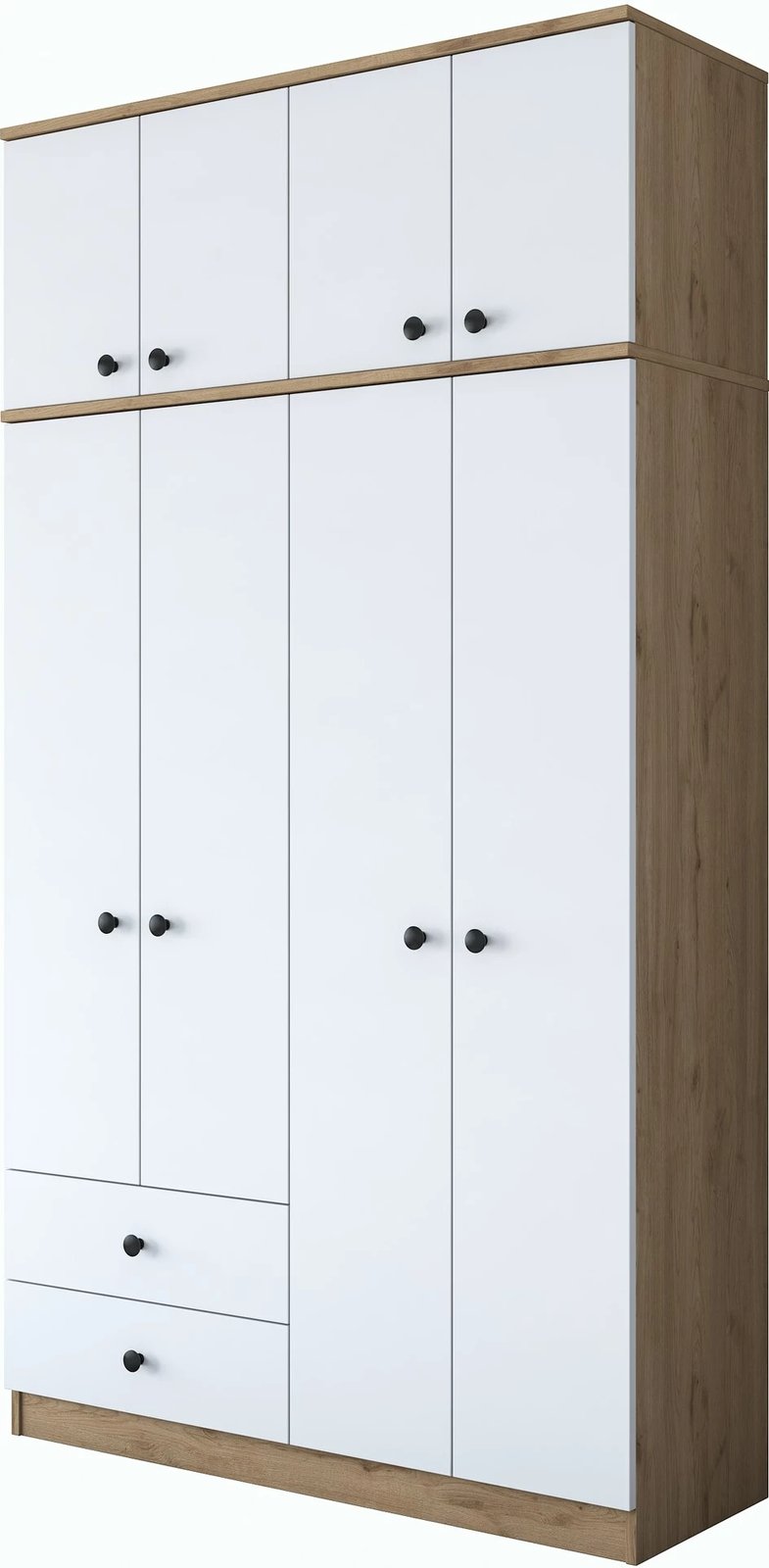 Dollap Hanah Home, BA121 - 2696, ngjyrë arr dhe e bardhë