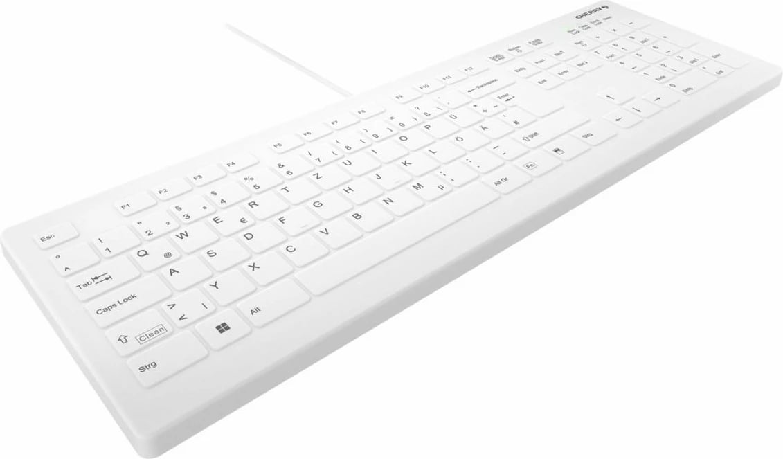 Tastierë mjekësore Cherry AK-C8112, Full-size, Wired, USB, IP68, Bardhë